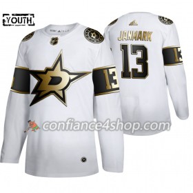 Adidas Maillot de Hockey Dallas Stars Mattias Janmark 13 Adidas 2019-20 Golden Edition Blanc Authentic - Enfant